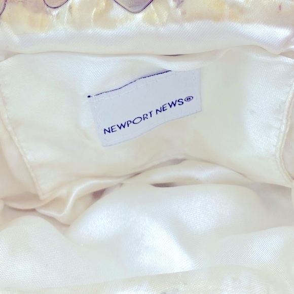 Vintage Ivory Seed Bead Beaded Evening Bag Beautiful Floral Design Newport News - Picture 8 of 13